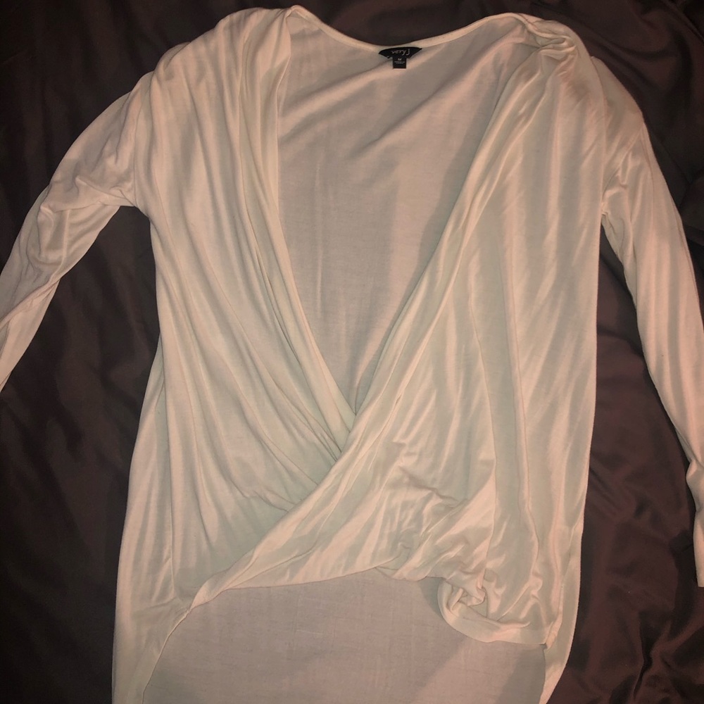 White open front shirt